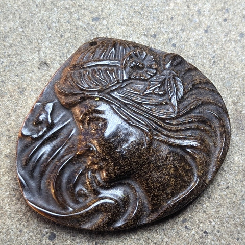 Tiger Eye "Goddess" Carving~CRCRV056