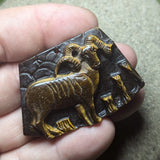 Tiger Eye "Ram" Carving~CRCRV153