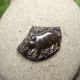 Tiger Eye "Playful Piggy" Carving~CRCRV143