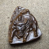 Tiger Eye "Running with the Bulls" Carving~CRCRV116