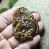 Tiger Eye "Dragon" Carving~CRCRV013