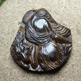 Tiger Eye "Wolf Whisperer" Carving~CRCRV067