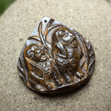 Tiger Eye "Puppy Pals" Carving~CRCRV108