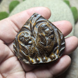 Tiger Eye "Puppy Pals" Carving~CRCRV108