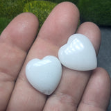 White Jade Heart Cabochon~CRWJDHCB