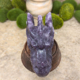 Lepidolite Dragon Skull~CRLLEPDS