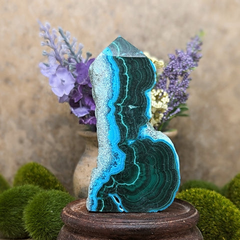 Malachite and Chrysocolla Tower~CRMALCH2