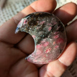 Silicified Rhodonite "Blood Moon" Carving~CRRHBMC3