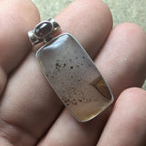 Montana Agate & Garnet Pendant~JSSMAG12
