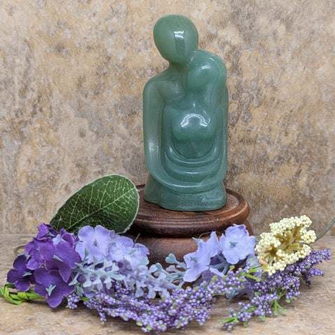 Green Aventurine "Sweethearts" Carving~CRGASWTH