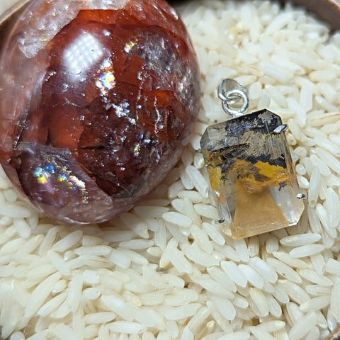Golden Healer Dendritic Quartz Pendant~JSSGHDQP