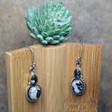 White Buffalo Turquoise Earrings~JSSWBTER