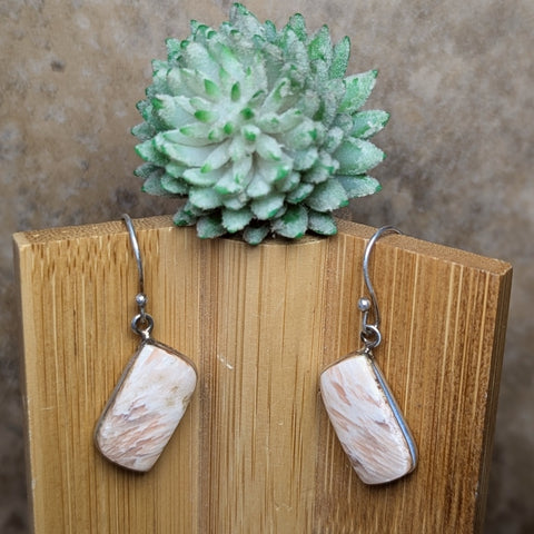 Peach Scolecite Earrings~JSSSCEAR