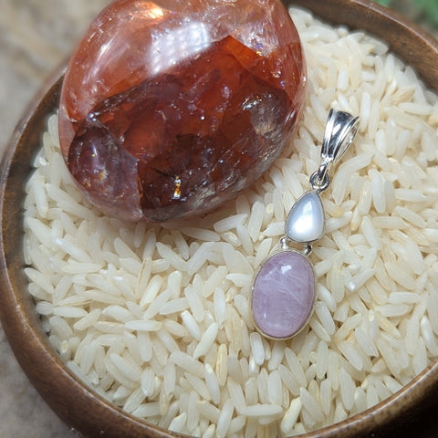 Kunzite & Moonstone Pendant~JSSKUNMN