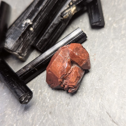 Red Hematoid Quartz Cluster~CRRHQM03