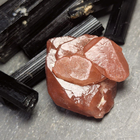 Red Hematoid Quartz Cluster~CRRHQM06