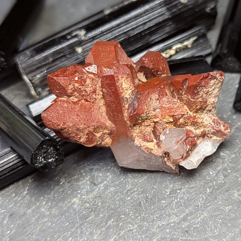 Red Hematoid Quartz Cluster~CRRHQM12