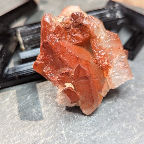 Red Hematoid Quartz Cluster~CRRHQM18