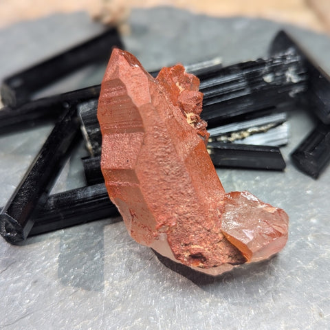 Red Hematoid Quartz Cluster~CRRHQM20