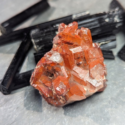 Red Hematoid Quartz Cluster~CRRHQM21