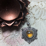 Citrine Heart PendantPendant~JCITSSP2