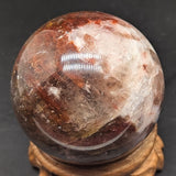 Red Hematoid & Moonstone Sphere~(RARE)~CRRHQMS1