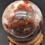 Red Hematoid & Moonstone Sphere~(RARE)~CRRHQMS1