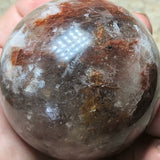 Red Hematoid & Moonstone Sphere~(RARE)~CRRHQMS1