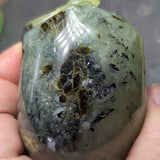 Epidote in Prehnite Skull~CRCEPSKL