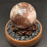 Red Hematoid & Moonstone Sphere~(RARE)~CRRHQMS1