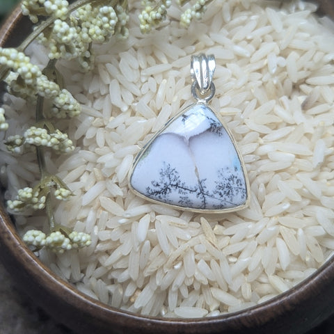 Merlinite Dendritic Opal Pendant~JSSMERLI
