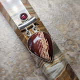 Red Jasper & Garnet Pendant~JSSRJGPT