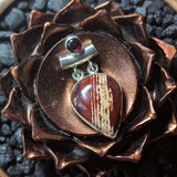 Red Jasper & Garnet Pendant~JSSRJGPT