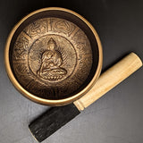 Black 7 Chakras Buddha Singing Bowl / Meditation Bowl~ SBOWLBCB