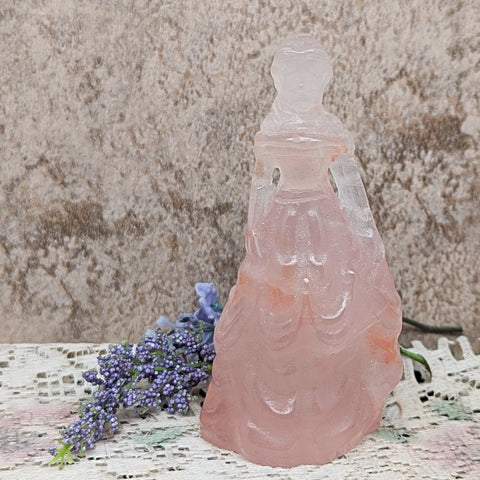 Rose Quartz Princess Carving~CRRQPRN3