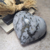 Pyrite in Quartz Heart~CRPYRQH2