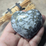 Pyrite in Quartz Heart~CRPYRQH3