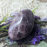 Purple Anhydrite Palm Stone~CRPAPA01