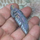 Labradorite Feather Carving~CRLABF01