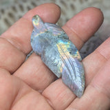 Labradorite Feather Carving~CRLABF04