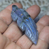 Labradorite Feather Carving~CRLABF05