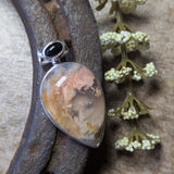 Graveyard Point Plume Agate Pendant~JSSGPPA1