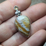 Graveyard Point Plume Agate Pendant~JSSGPPA2