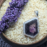 Trapiche Amethyst & Goethite Pendant~JSSTAMP1