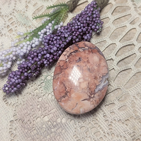 Cotton Candy Agate Palm Stone~CRCCAPS3