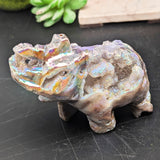 Titanium Sphalerite Elephant Carving~CRTSELEP