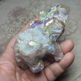 Titanium Sphalerite Elephant Carving~CRTSELEP