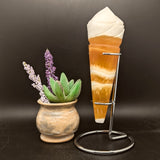 Yellow Calcite Ice Cream Cone Carving~CRYCICC2