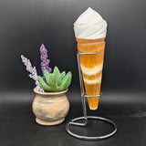 Yellow Calcite Ice Cream Cone Carving~CRYCICC2