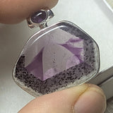 Trapiche Amethyst & Goethite Pendant~JSSTAMP1